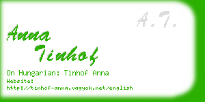 anna tinhof business card